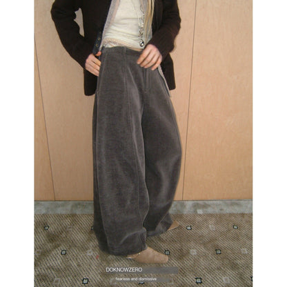 DKZ_OFFICIAL_Coffee_Corduroy_Relaxed_Low_Waist_Pocket_Curved_Cut_Women&