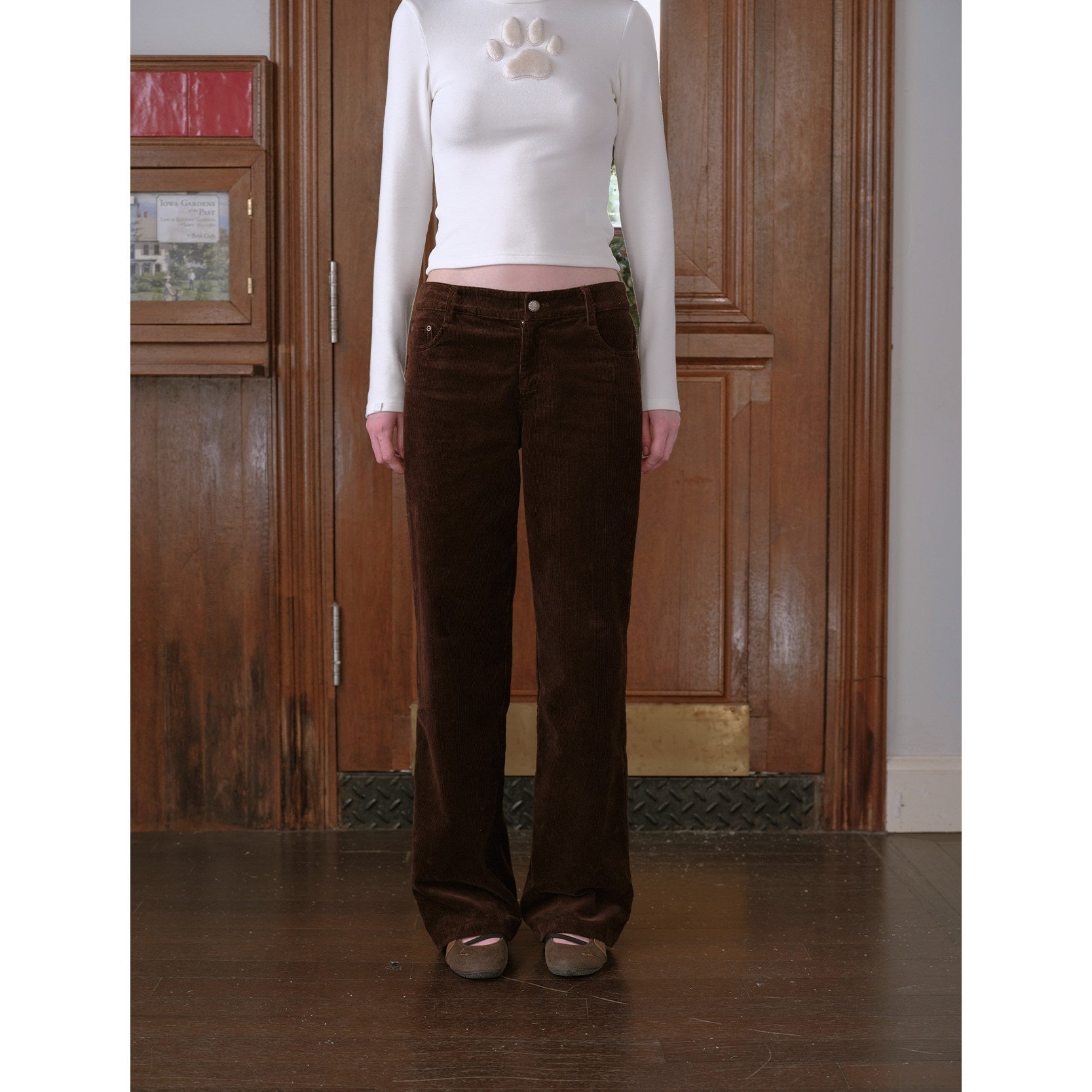 DKZ_OFFICIAL_Coffee_Corduroy_Retro_Bow_Pocket_Women&