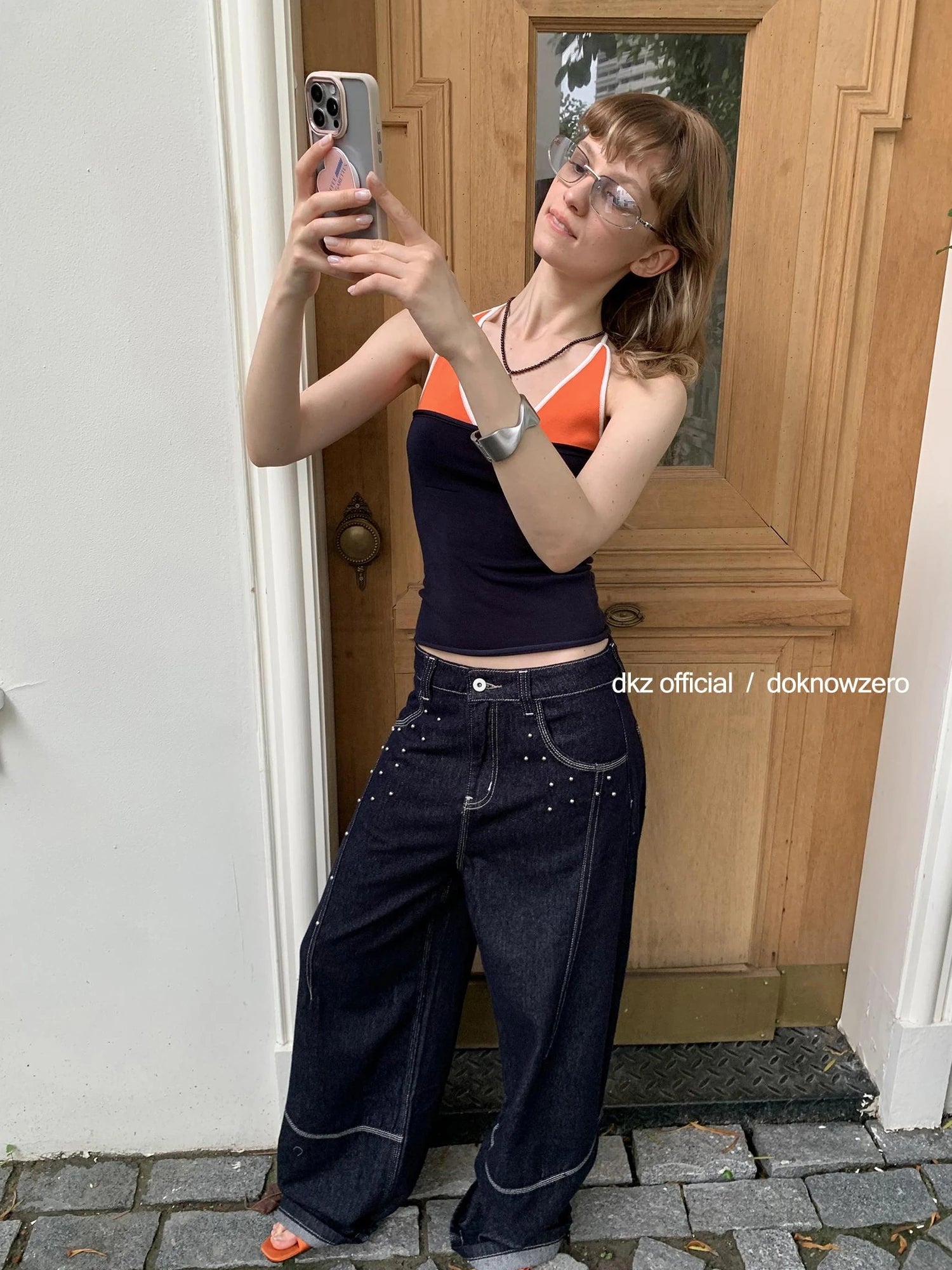 DKZ OFFICIAL Color Block Splicing Cami Top