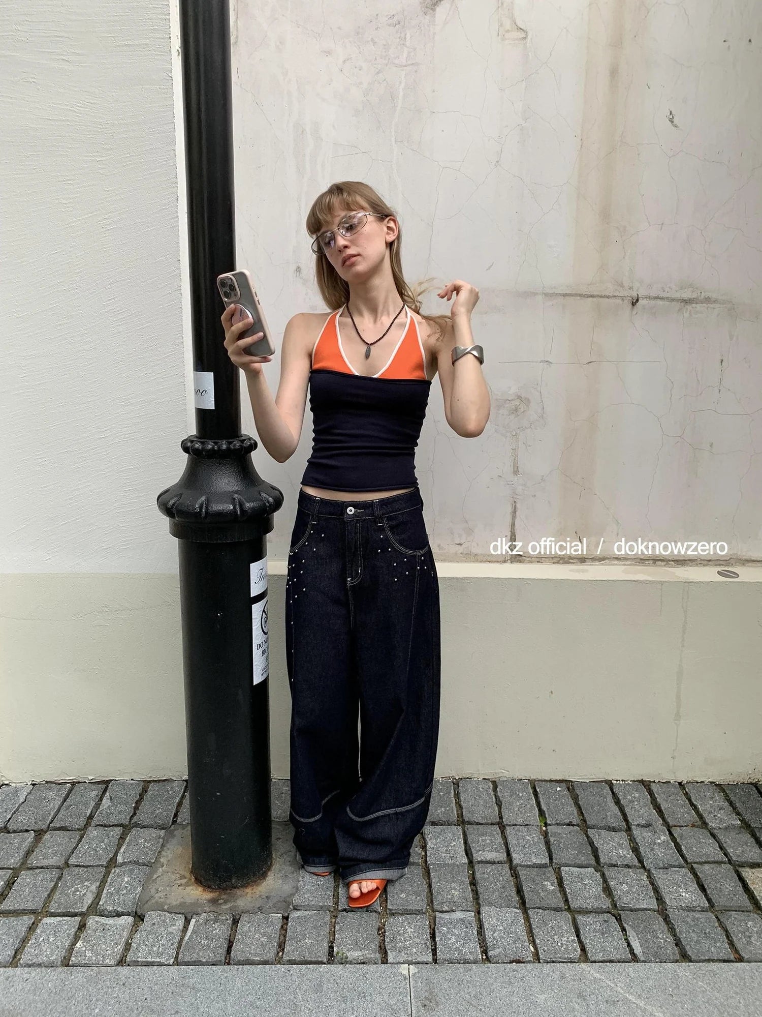 DKZ OFFICIAL Color Block Splicing Cami Top