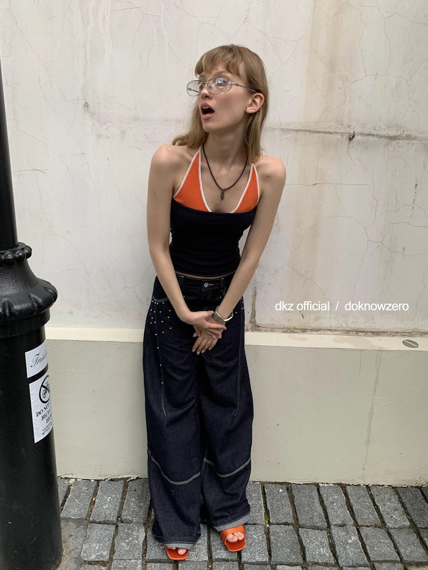 DKZ OFFICIAL Color Block Splicing Cami Top