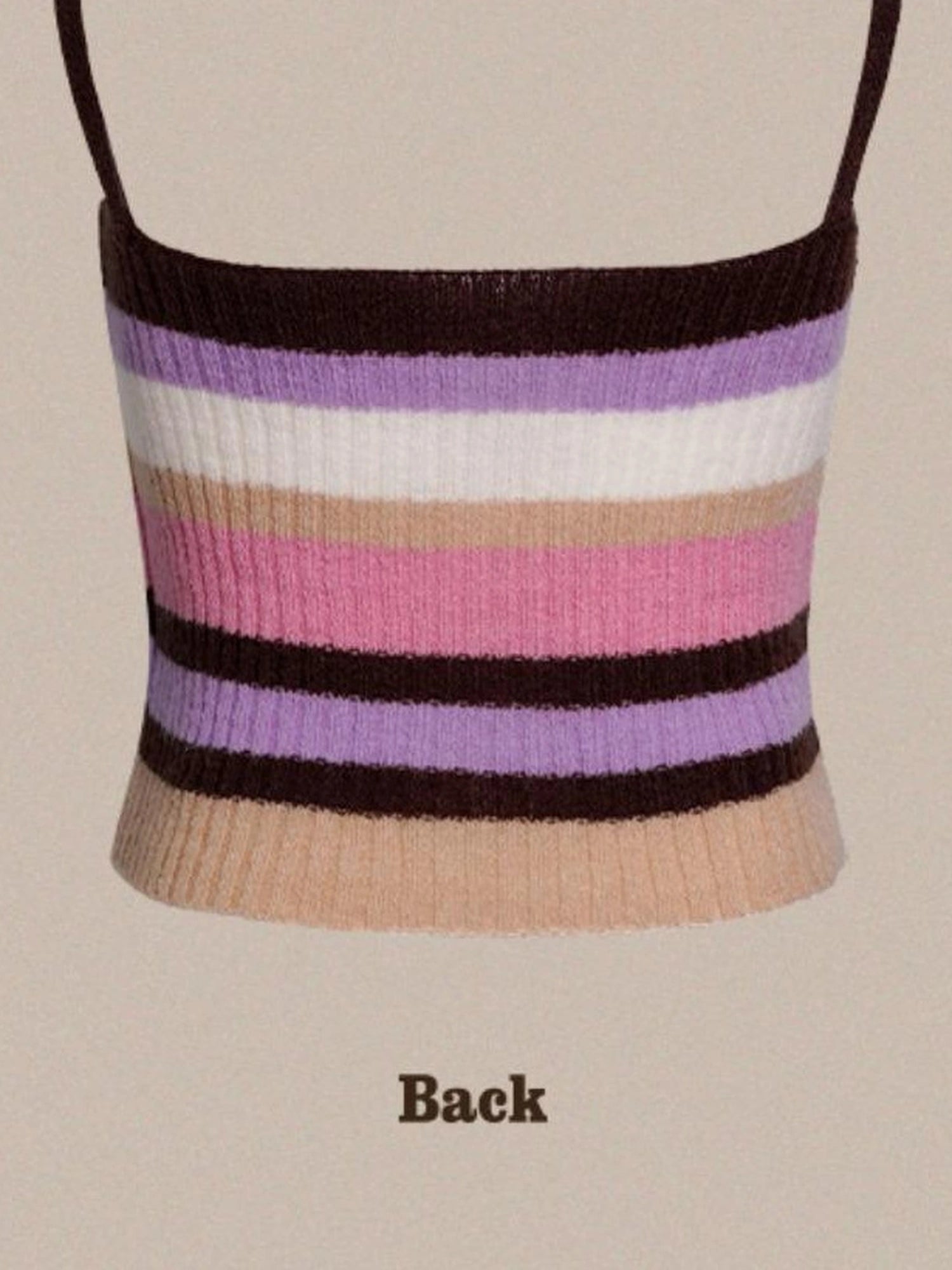 DKZ OFFICIAL Color Stripe Knit Vest With Draped Cardigan Set