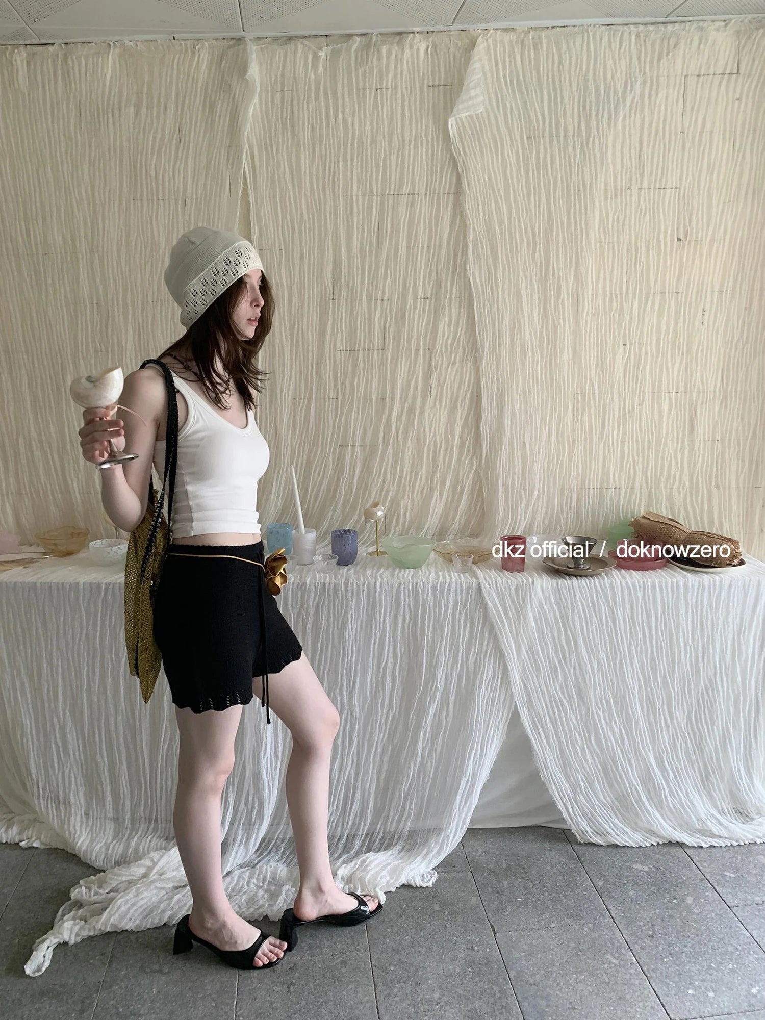 DKZ OFFICIAL Crochet Lace Summer Shorts Vacation Beach