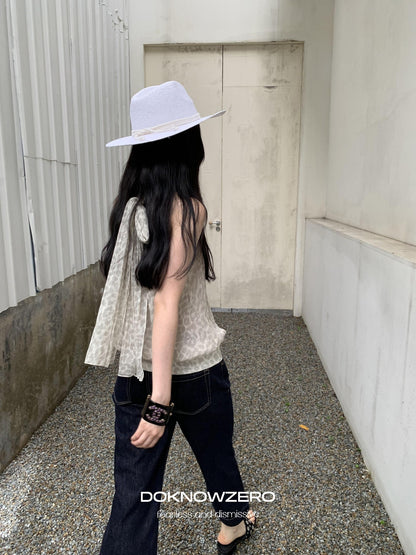 DKZ OFFICIAL Dark Blue Raw Denim Cropped Retro Women&