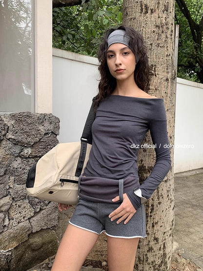 DKZ_OFFICIAL_Deep_Grey_Modal_Off_Shoulder_Long_Sleeve_Top_MISSTT