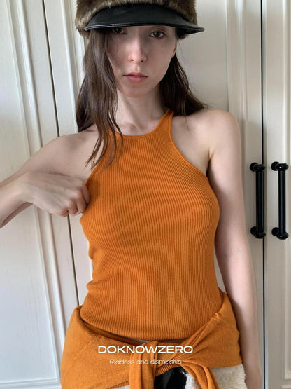 DKZ OFFICIAL Deep V-neck Knit Sweater And Vest Set