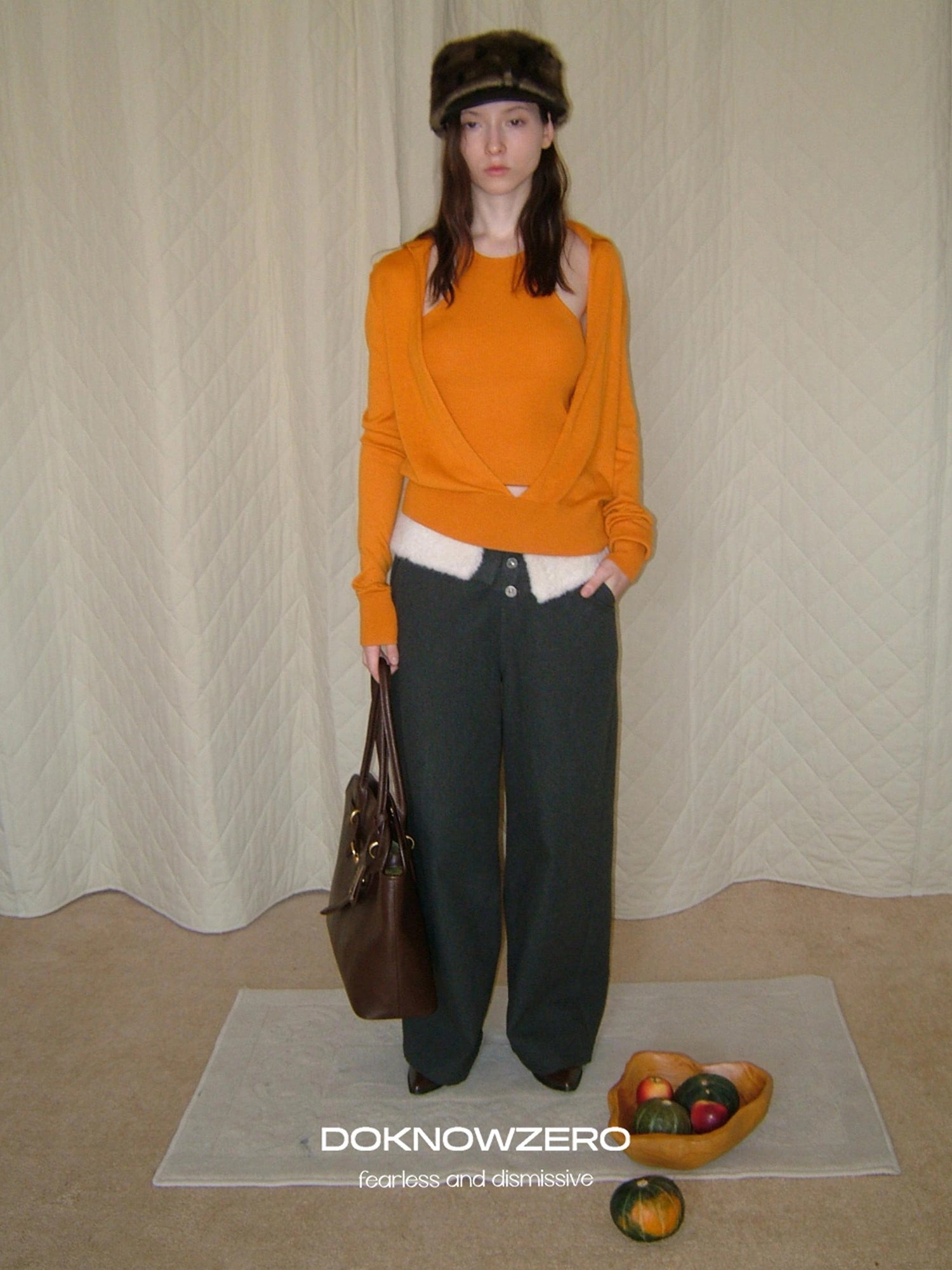 DKZ OFFICIAL Deep V-neck Knit Sweater And Vest Set