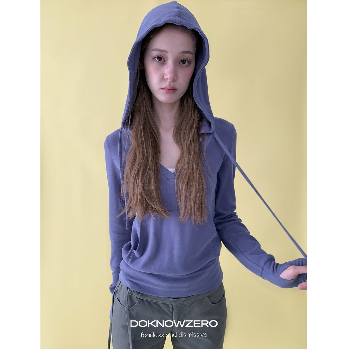 DKZ_OFFICIAL_Deep_V-neck_Waist_Cinch_Korean_Style_Women&