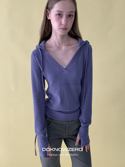 DKZ OFFICIAL Deep V-neck Waist Cinch Korean Style Women&
