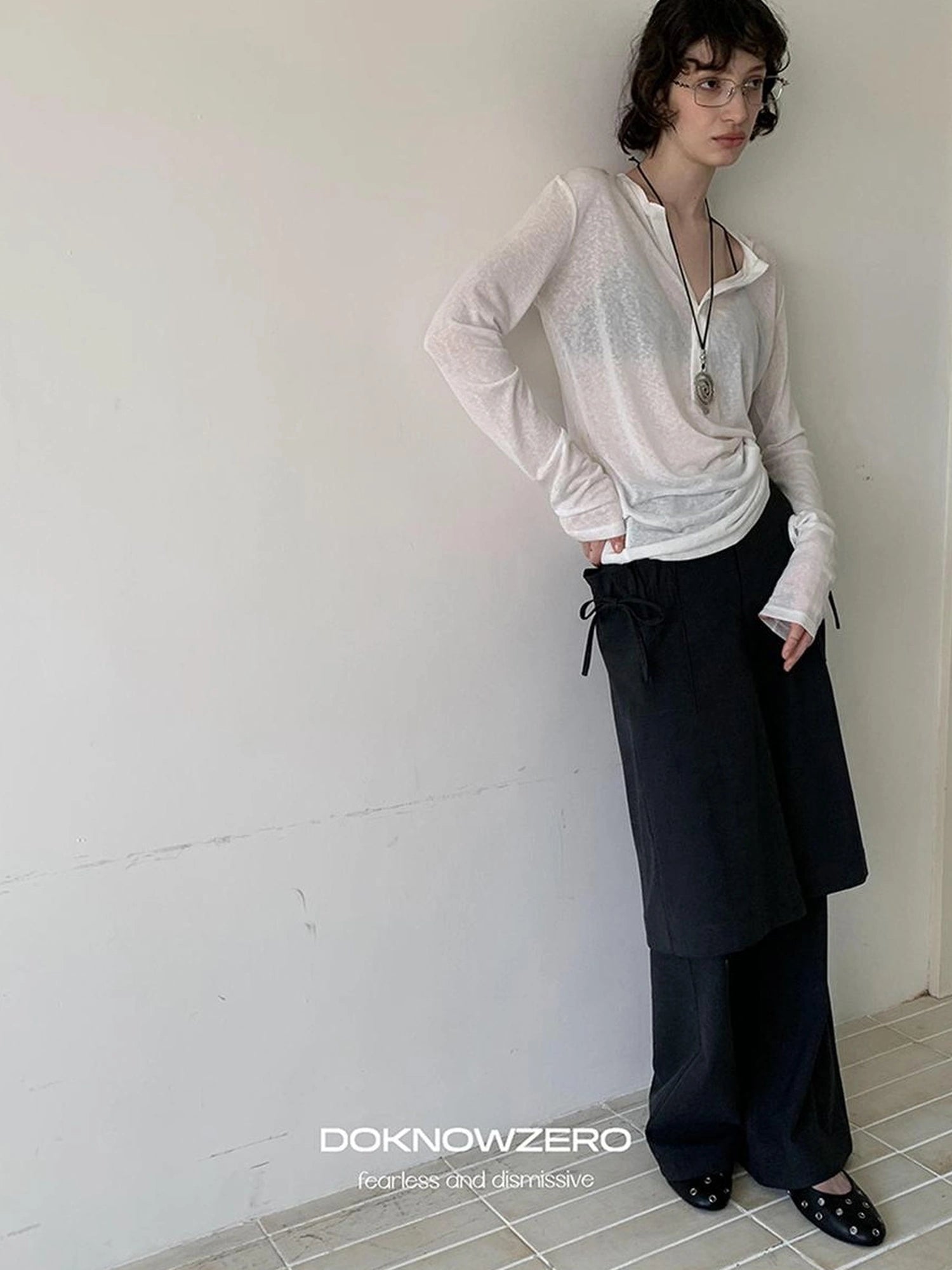 DKZ OFFICIAL Detachable Gray Two Piece Cargo Trousers