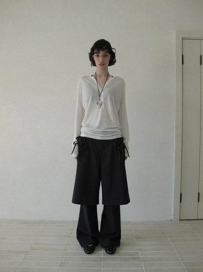 DKZ OFFICIAL Detachable Gray Two Piece Cargo Trousers