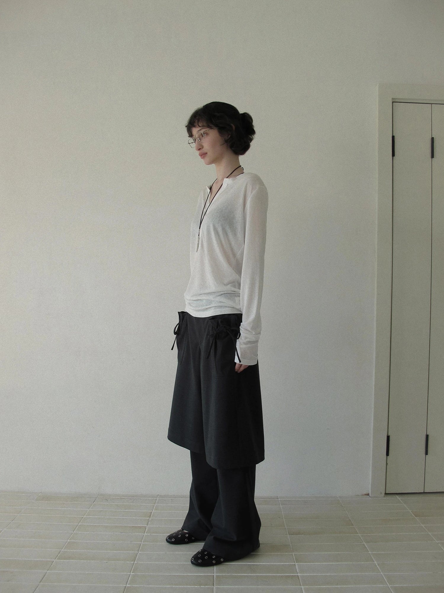 DKZ OFFICIAL Detachable Gray Two Piece Cargo Trousers