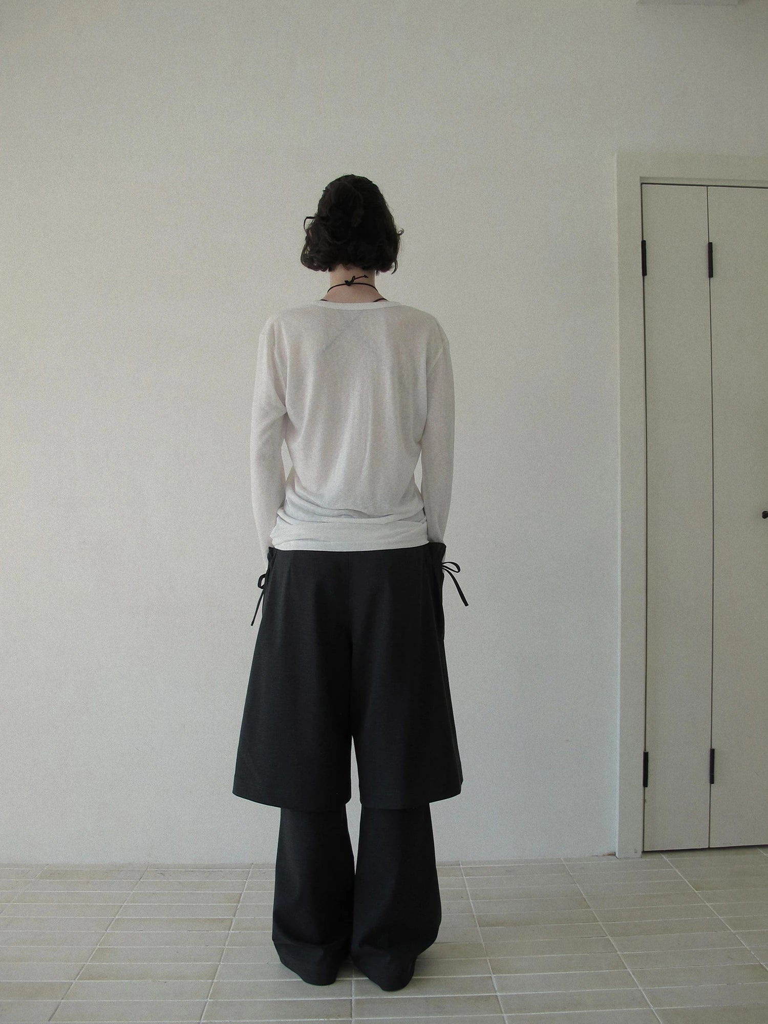 DKZ OFFICIAL Detachable Gray Two Piece Cargo Trousers