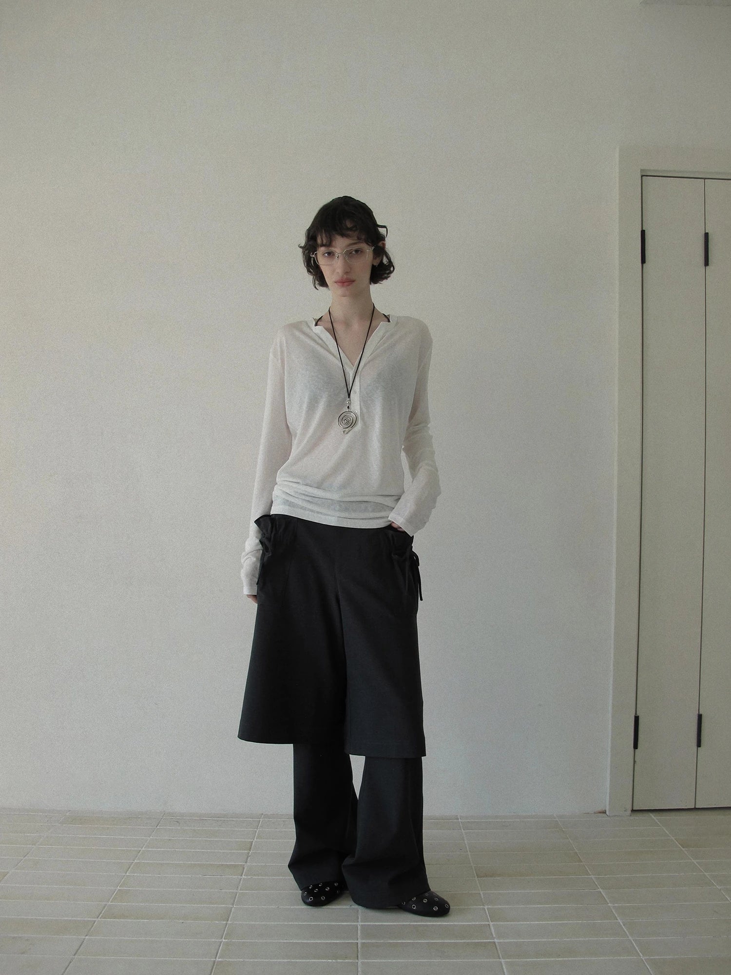 DKZ OFFICIAL Detachable Gray Two Piece Cargo Trousers
