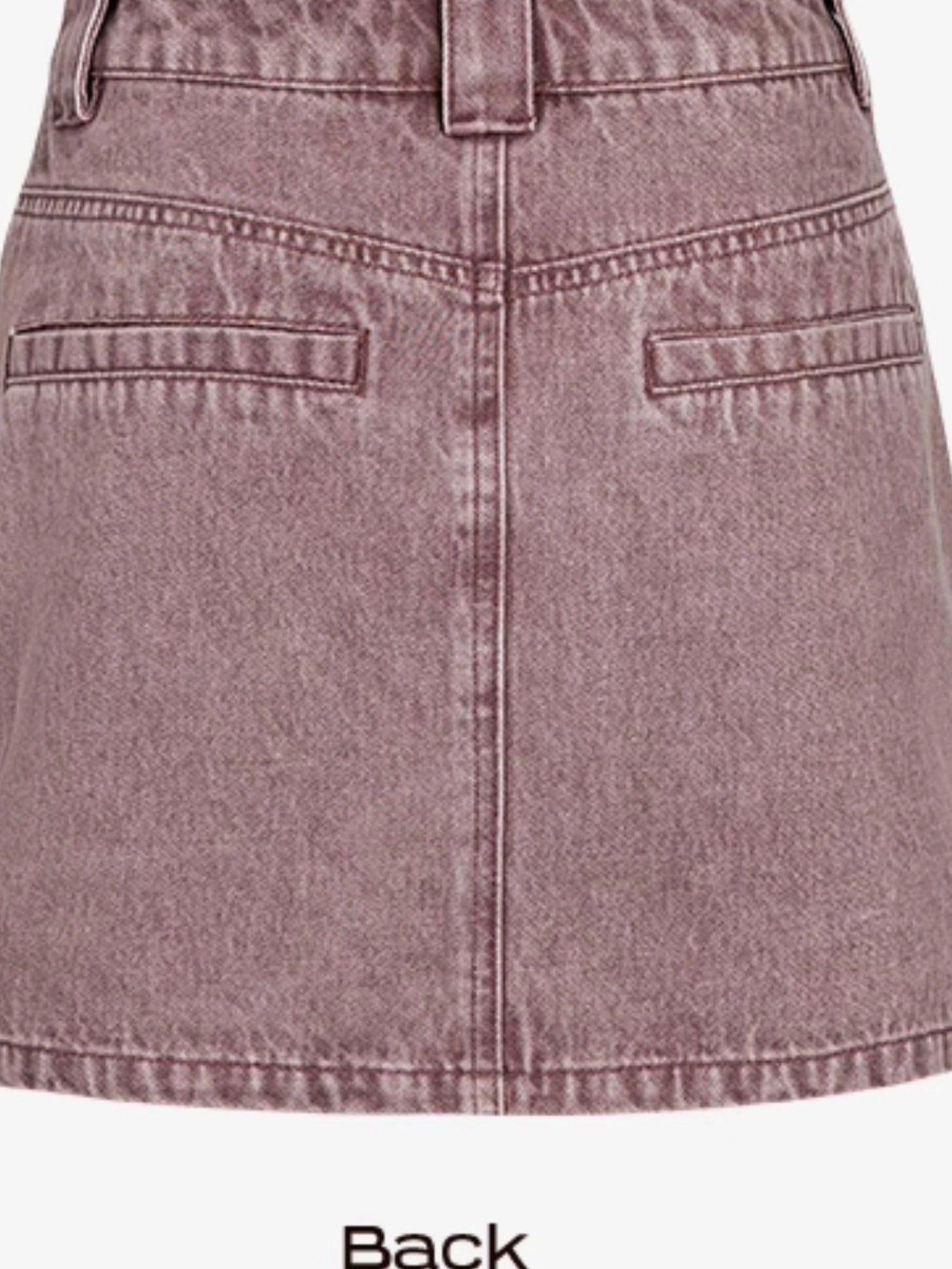 DKZ OFFICIAL Dirty Pink A Line Denim Mini Skirt