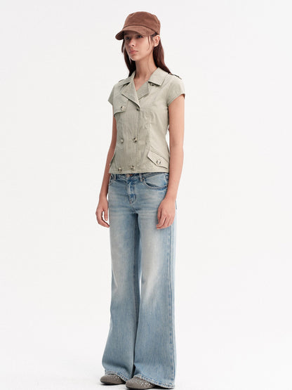 DKZ OFFICIAL Double Breasted Workwear Vintage Women&