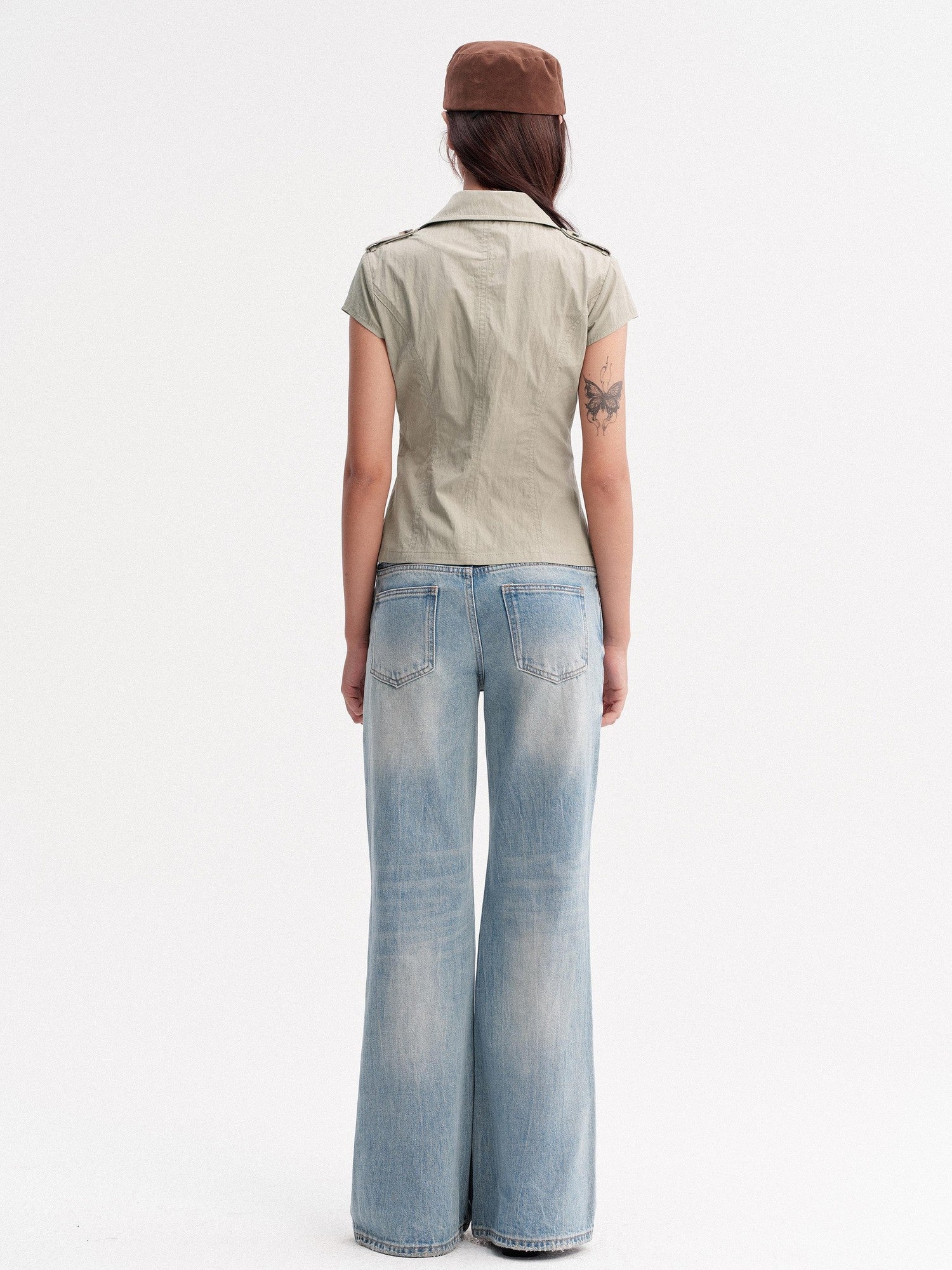DKZ OFFICIAL Double Breasted Workwear Vintage Women&