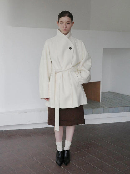 DKZ OFFICIAL Double Faced Wool Feel Overcoat