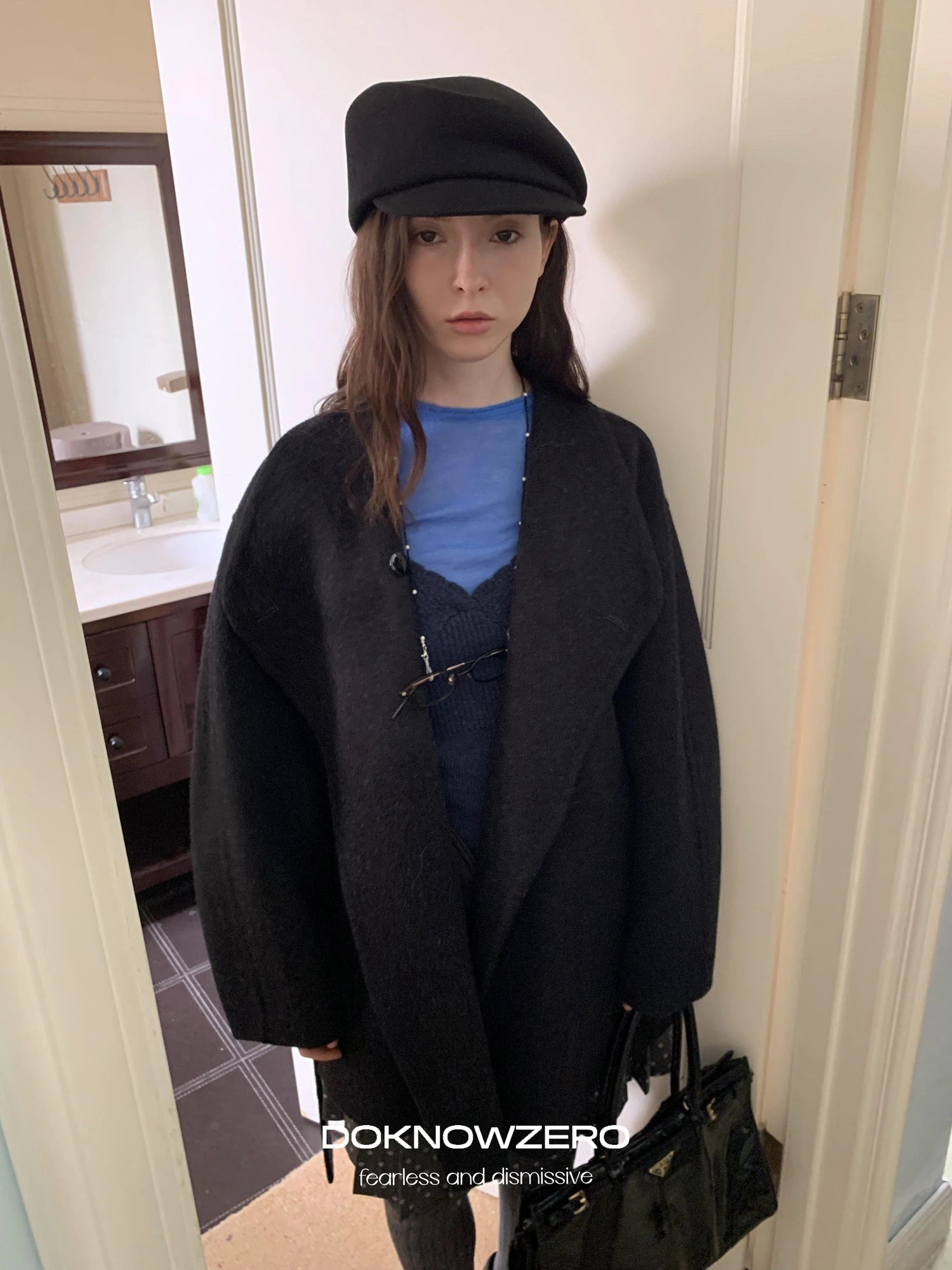 DKZ OFFICIAL Double Faced Wool Feel Overcoat