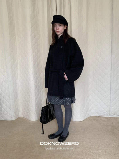 DKZ OFFICIAL Double Faced Wool Feel Overcoat