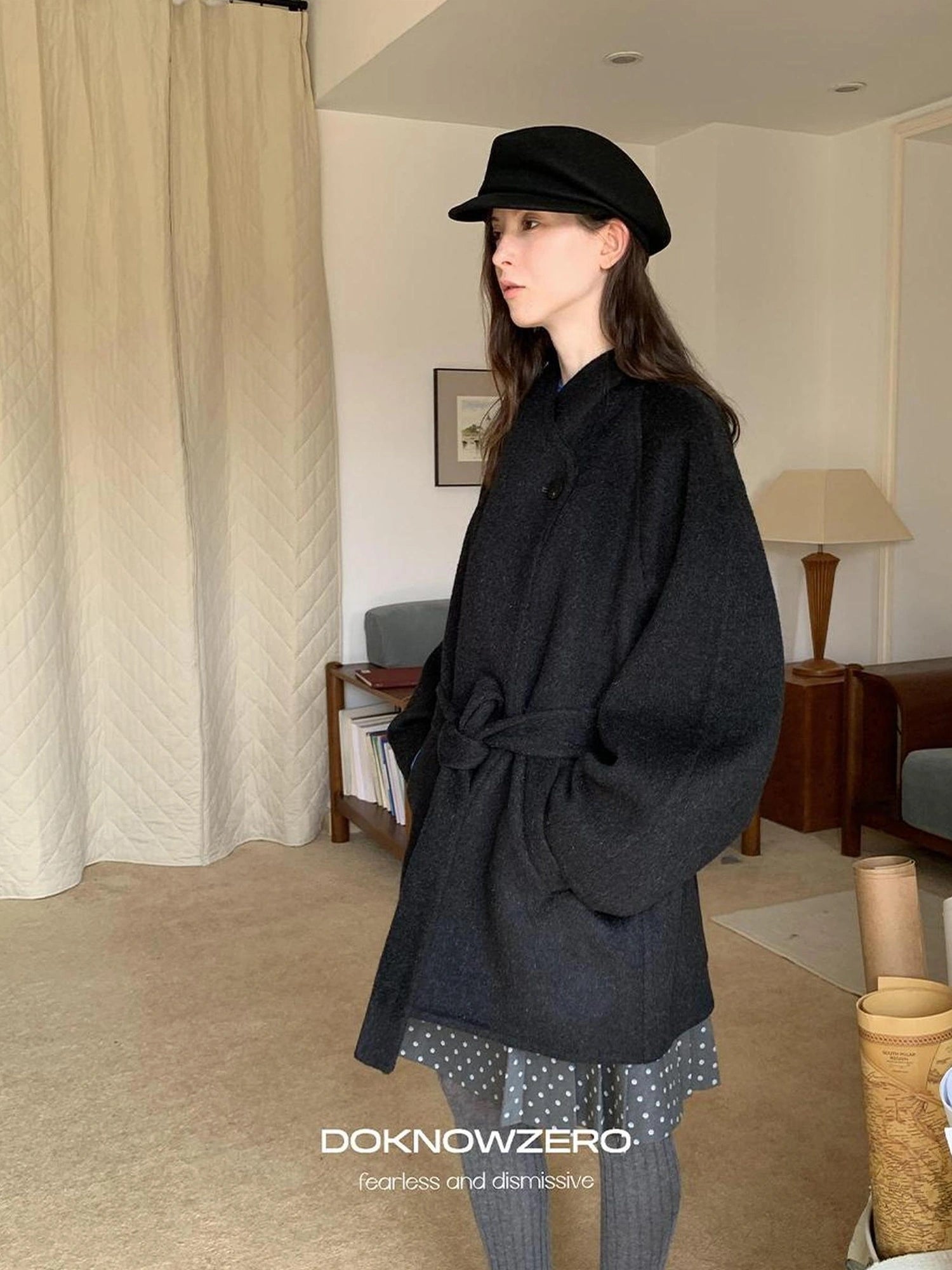 DKZ OFFICIAL Double Faced Wool Feel Overcoat
