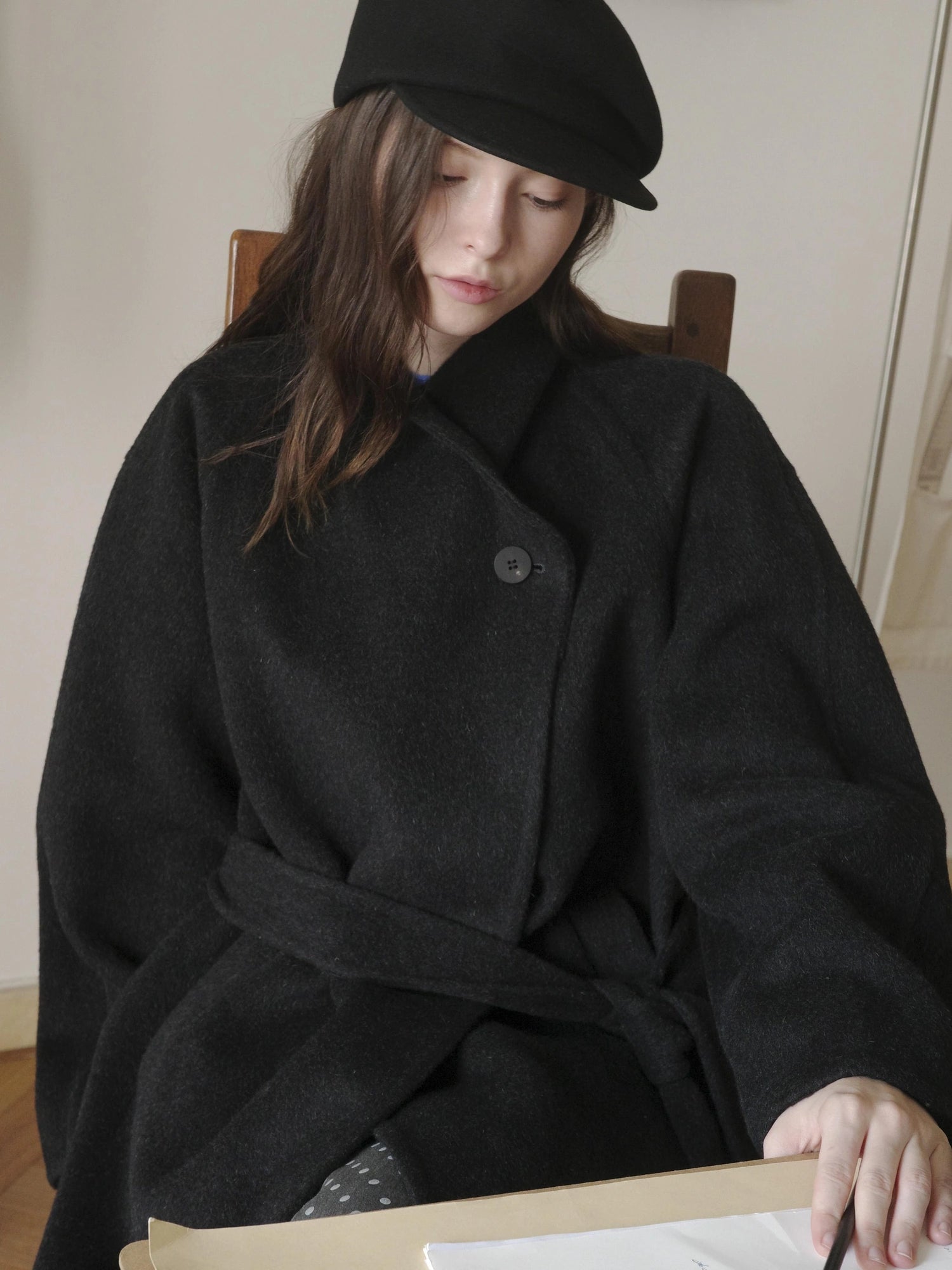 DKZ OFFICIAL Double Faced Wool Feel Overcoat