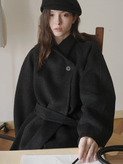 DKZ OFFICIAL Double Faced Wool Feel Overcoat