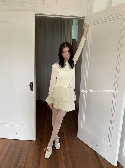 DKZ OFFICIAL Double Layer Ballet Tutu Skirt