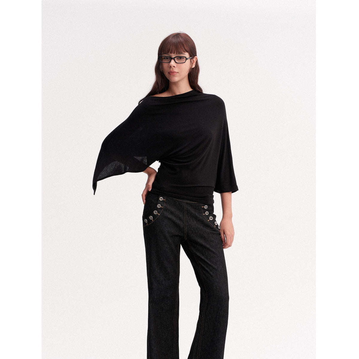 DKZ_OFFICIAL_Draped_Asymmetric_Cinched_Waist_Women&