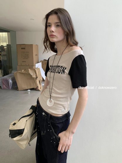 DKZ OFFICIAL Drop Shoulder Floral Print Tee