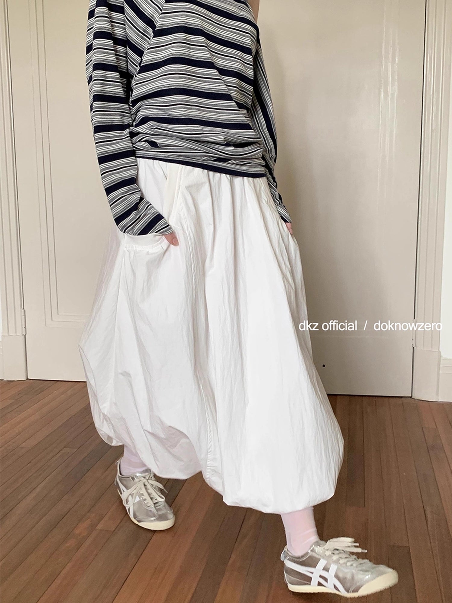 DKZ_OFFICIAL_Elastic_Waist_A-Line_Midi_Skirt_In_Cotton_Blend_MISSTT