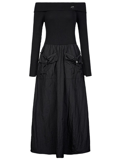DKZ_OFFICIAL_Elegant_Off_Shoulder_Black_Knit_Maxi_Dress_MISSTT