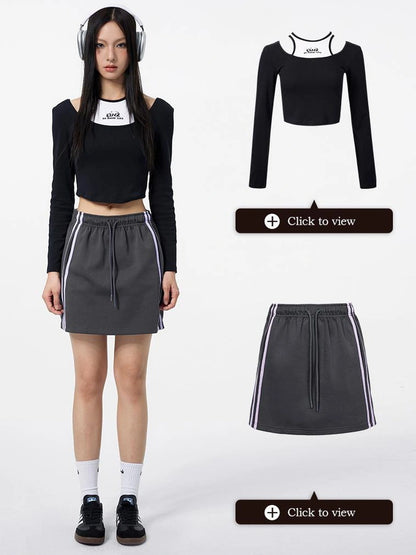 DKZ OFFICIAL Exploratory Layered Crop Tee