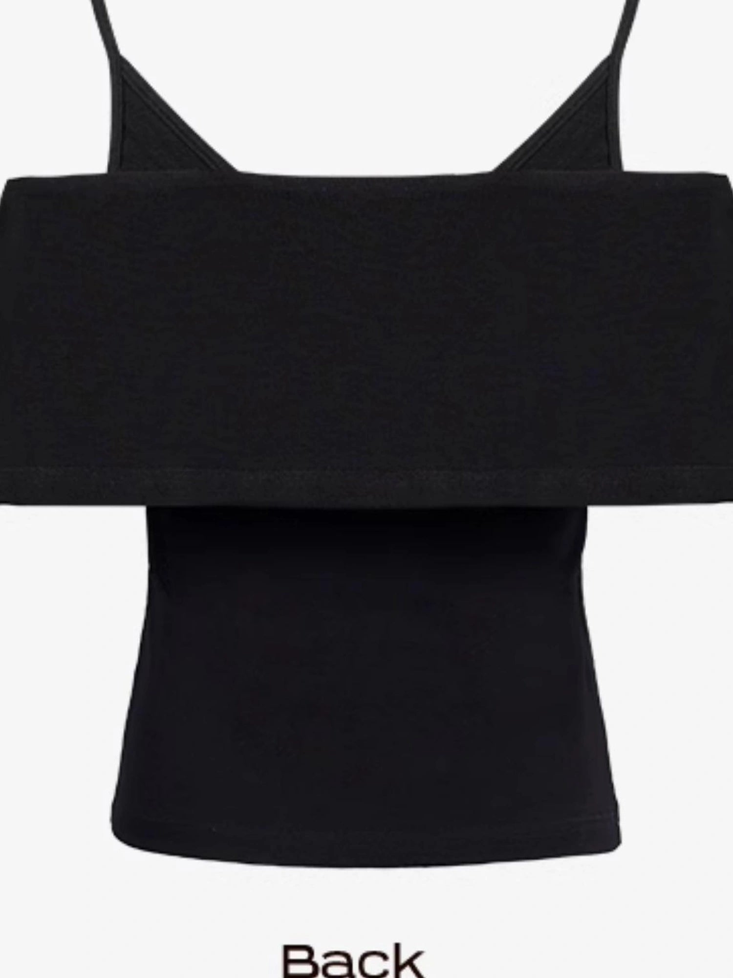 DKZ OFFICIAL False Two-Piece Collarbone Bardot Sleeve Top