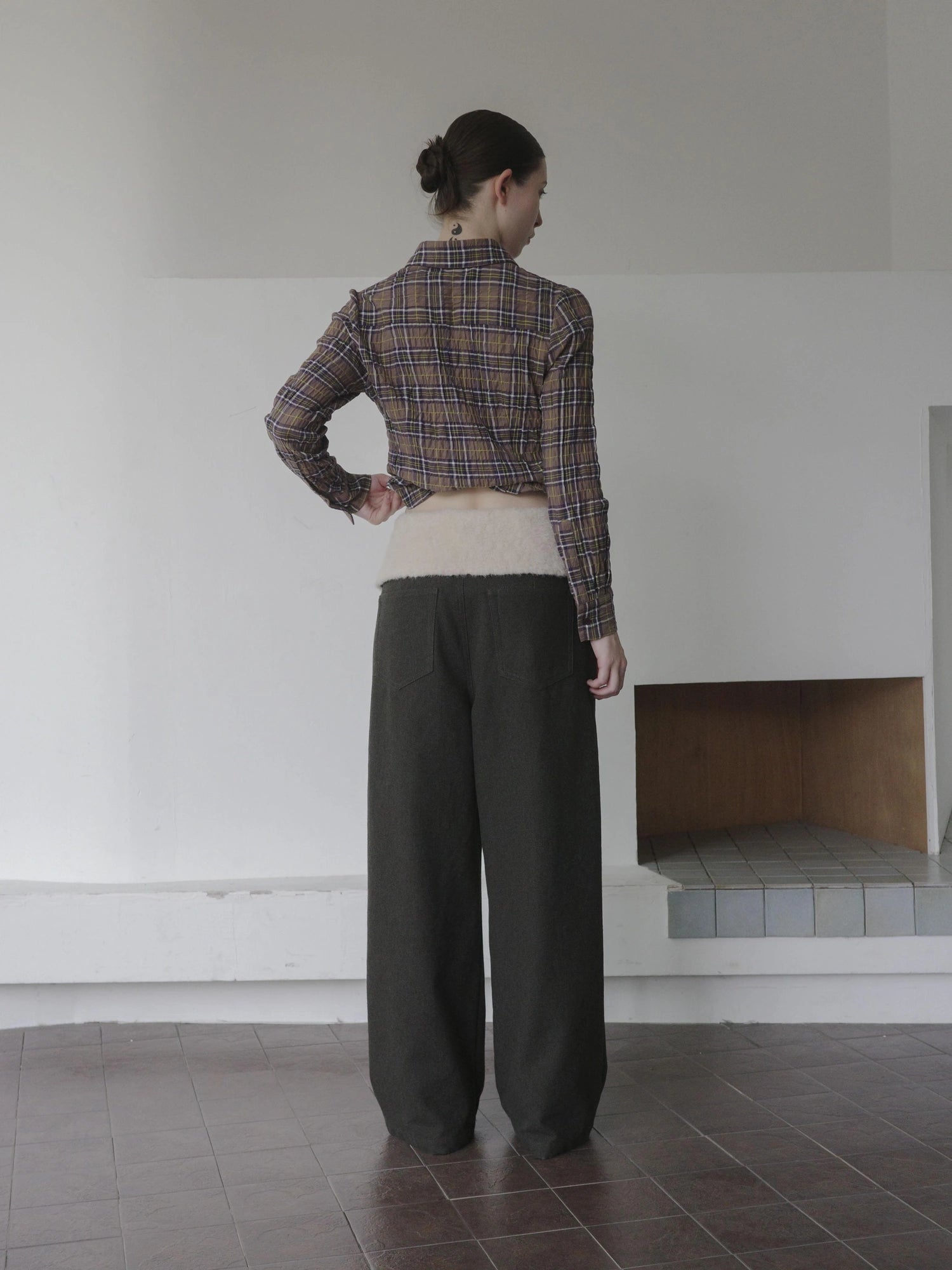 DKZ OFFICIAL Fleece Cuff Wide Leg Trousers