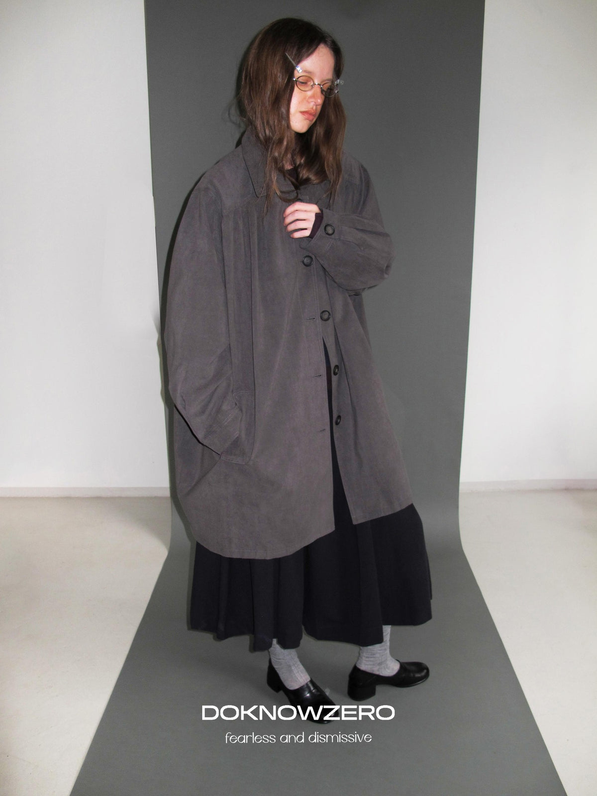 DKZ OFFICIAL Fleece Touch Pleated Long Sleeve Women&