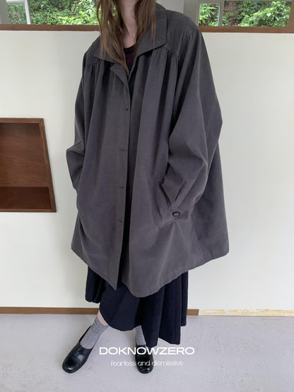 DKZ OFFICIAL Fleece Touch Pleated Long Sleeve Women&