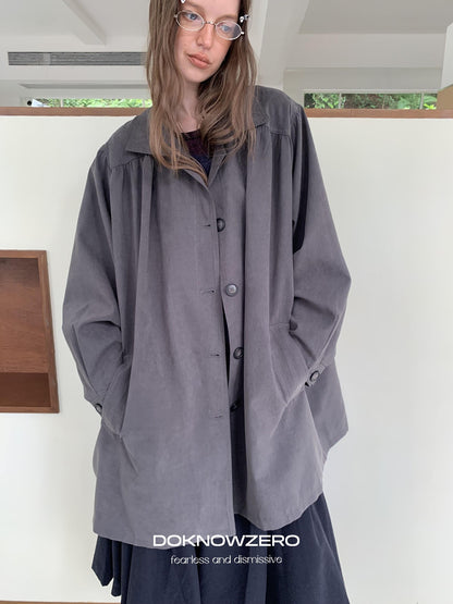 DKZ OFFICIAL Fleece Touch Pleated Long Sleeve Women&