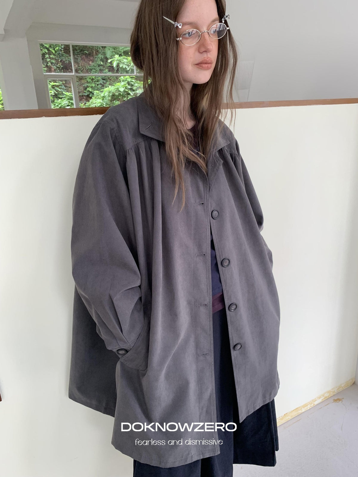 DKZ OFFICIAL Fleece Touch Pleated Long Sleeve Women&