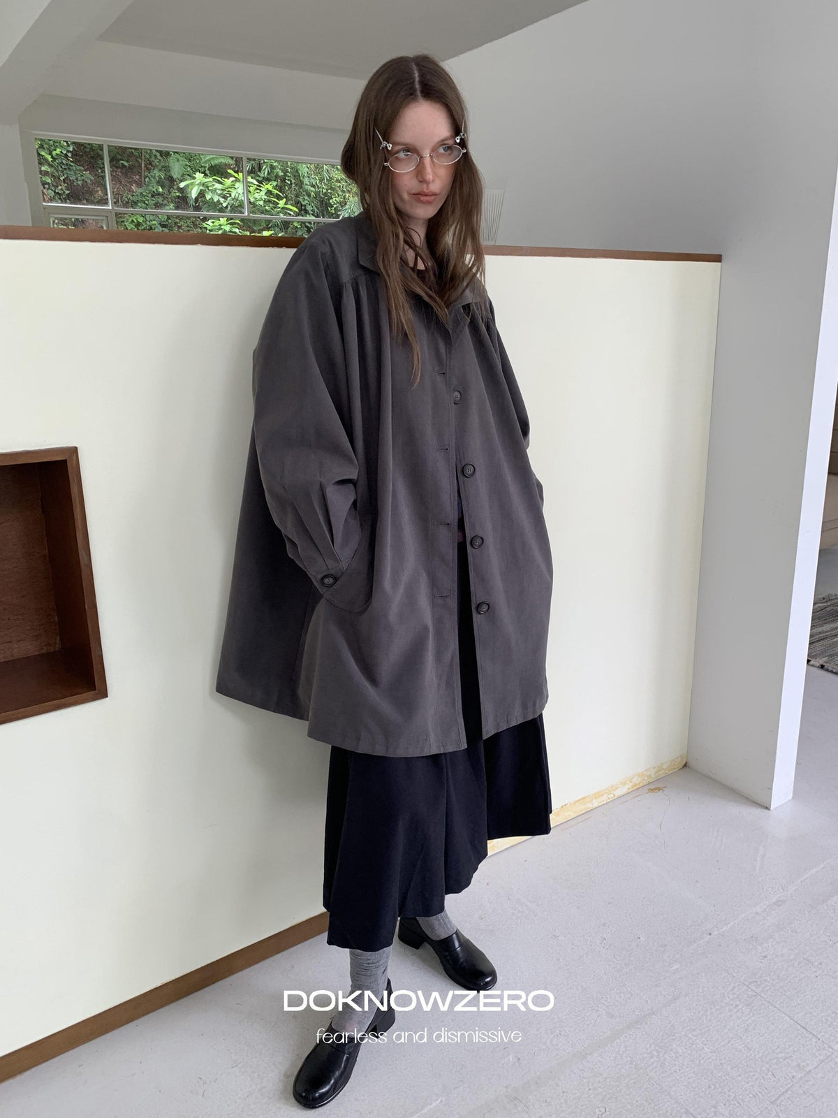 DKZ OFFICIAL Fleece Touch Pleated Long Sleeve Women&