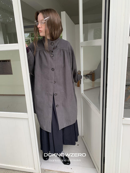 DKZ OFFICIAL Fleece Touch Pleated Long Sleeve Women&