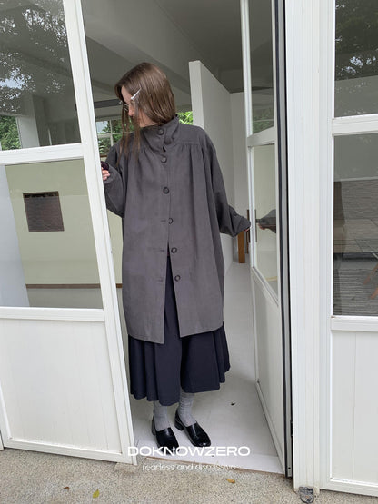 DKZ OFFICIAL Fleece Touch Pleated Long Sleeve Women&