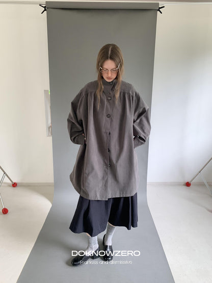 DKZ OFFICIAL Fleece Touch Pleated Long Sleeve Women&