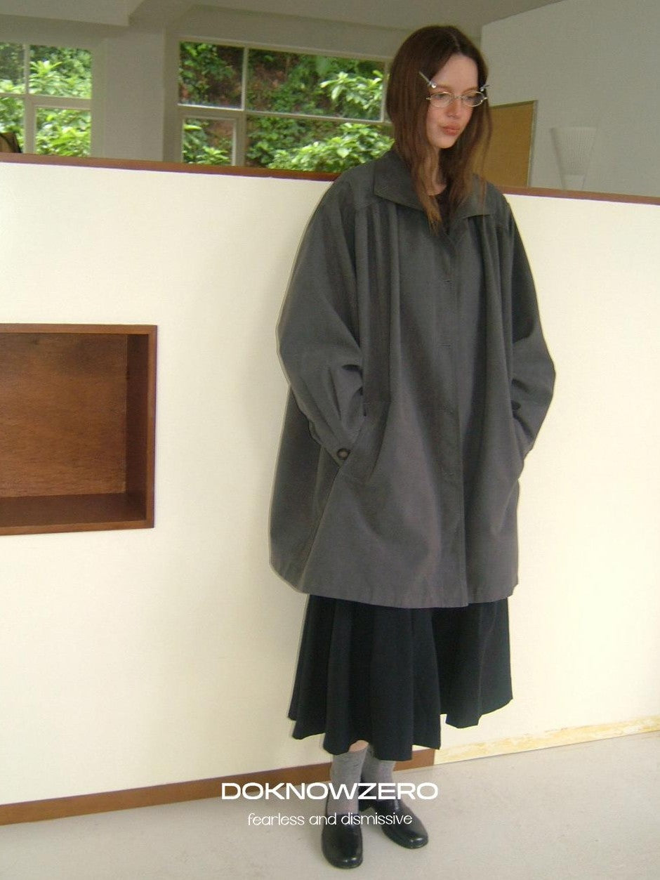 DKZ OFFICIAL Fleece Touch Pleated Long Sleeve Women&