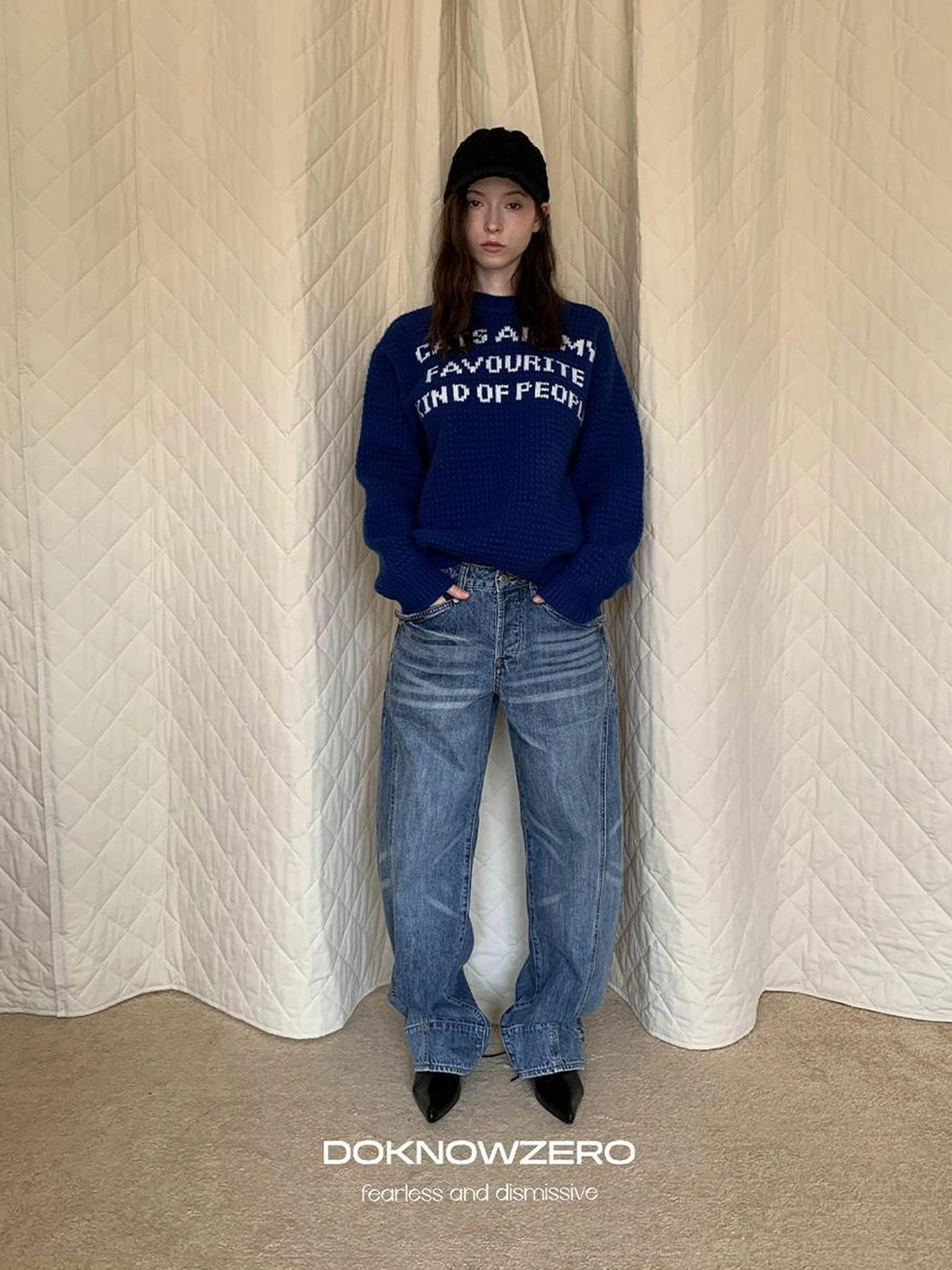 DKZ OFFICIAL Flipped Pocket Washed Denim Jeans