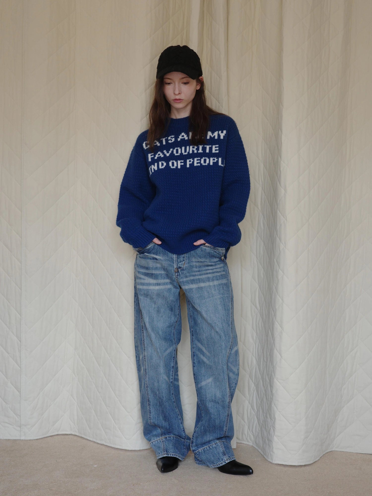 DKZ OFFICIAL Flipped Pocket Washed Denim Jeans