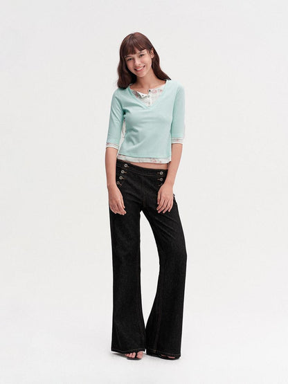 DKZ OFFICIAL Floral Colorblock Women&