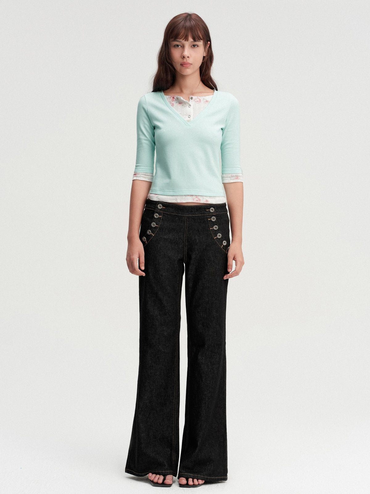 DKZ OFFICIAL Floral Colorblock Women&