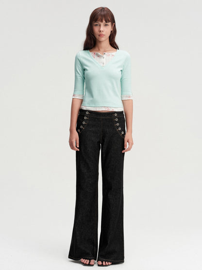 DKZ OFFICIAL Floral Colorblock Women&