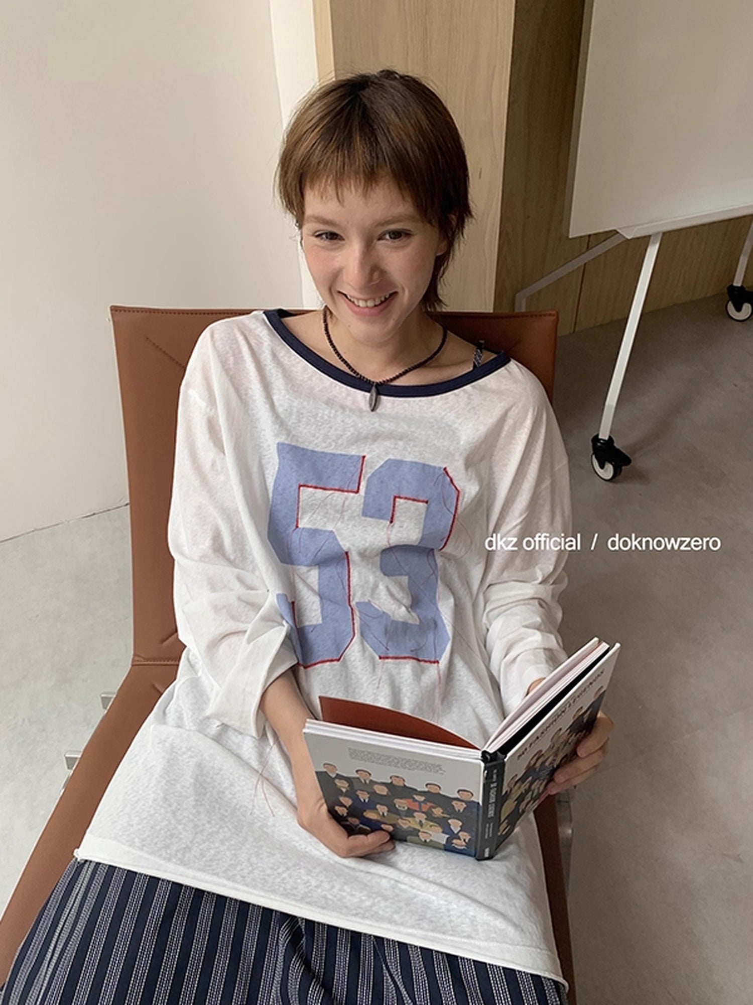 DKZ_OFFICIAL_Flowy_Fringed_Letter_Print_Cold_Shoulder_Blouse_MISSTT